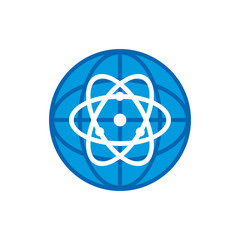 Atom World Logo Icon Design