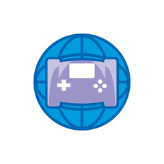 Obraz premium Game World Logo Icon Design