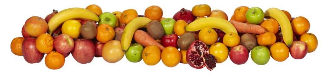 Food fruit,Beautiful fruits isolated on white
