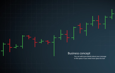 Naklejka premium bar chart graph background, concept of stock exchange vector illustration 