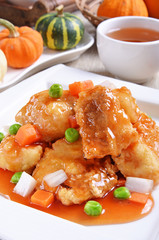 Delicious Chinese food - sweet and sour fish  fillet