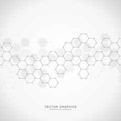 Fototapeta premium Abstract medical background with molecules structure.