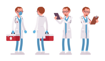 Male doctor standing pose