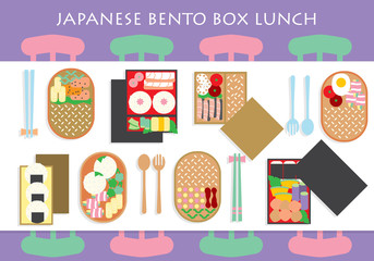 Japanese Bento Box Lunch Background