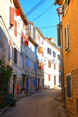 Street in Bale, Istria, Croatia