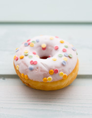 Colorful donut with candy