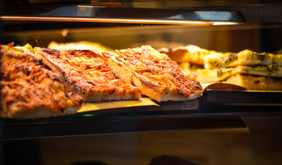 fresh italian pizza close up