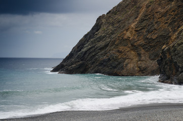 Hermigua beach. La Gomera. Canary Islands. Spain.