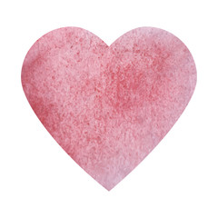 Textured watercolor heart icon, vector