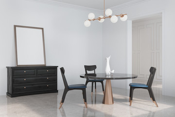 White living room corner, poster