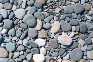 pebble stones at the beach