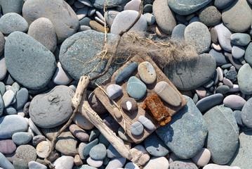 pebble stones at the beach