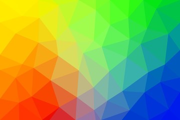 Low poly triangular background, multicolor vector