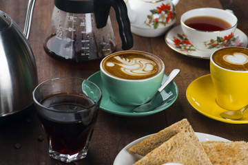 coffee and latte