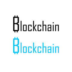 Logo for Blockchain Project with Bitcoin Symbol