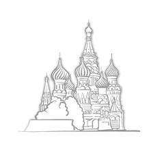 Obraz premium Moscow Saint Basils Cathedral Sketch