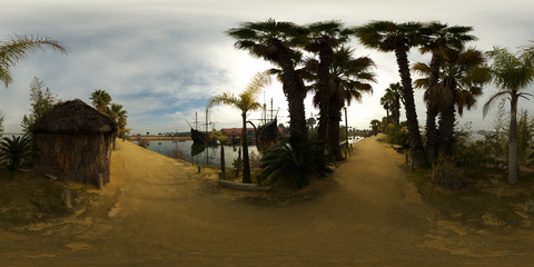 Muelle de las Carabelas 1, Palos de la Frontera, Huelva, España.