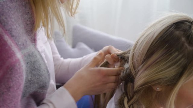 friends bff leisure pastime. hair braiding. girls beauty party.