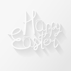 Happy Easter text with egg-shaped A letters