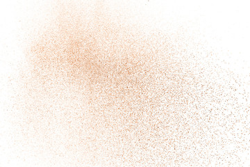 Fototapeta na wymiar Brown Color powder splash cloud isolated on white background
