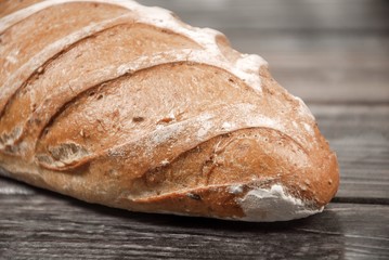 Brown bread on wood