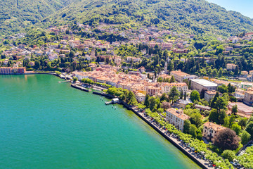Fototapeta na wymiar Dervio - Lago di Como (IT) - Vista aerea