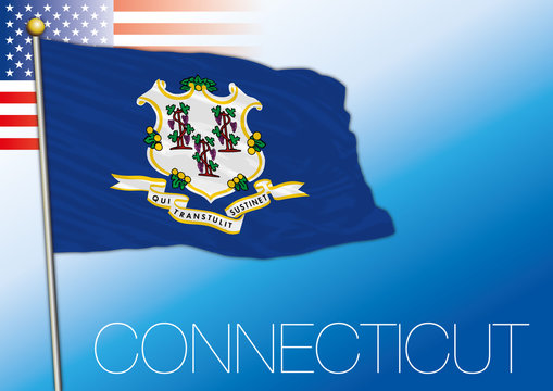Connecticut federal state flag, United States
