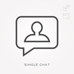 Line icon single chat