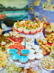 aramel on the counter at the fair