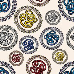 Seamless background of the flu virus