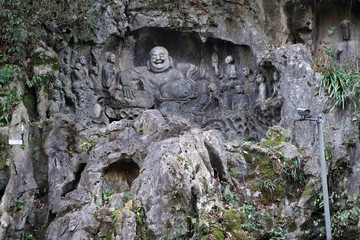 Sculpture laughing Buddha