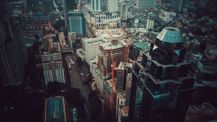 Drone view of Bangkok centre