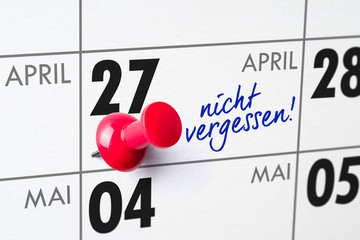 Wandkalender - 27. April
