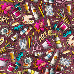 Cartoon cute hand drawn Design and Art seamless pattern