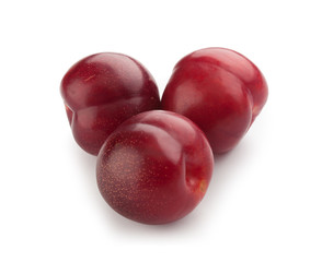 Three red plums
