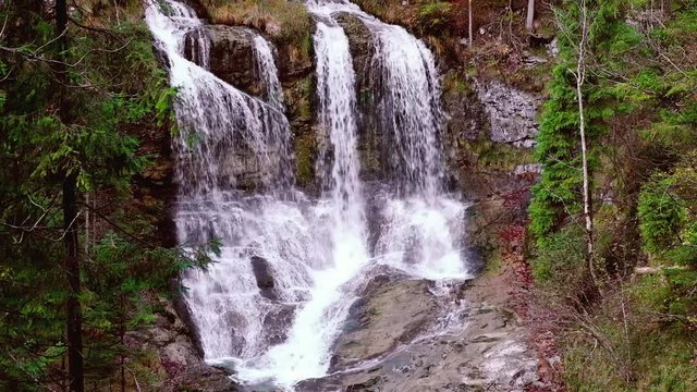 Impressive Weissbach waterfall in Germany