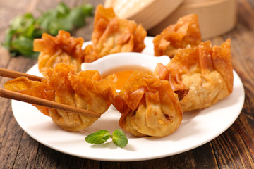 chinese food and sauce