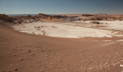 View over the beautiful Atacama desert