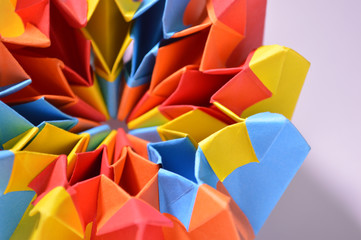 Colorful paper origami close up detail - 193564712