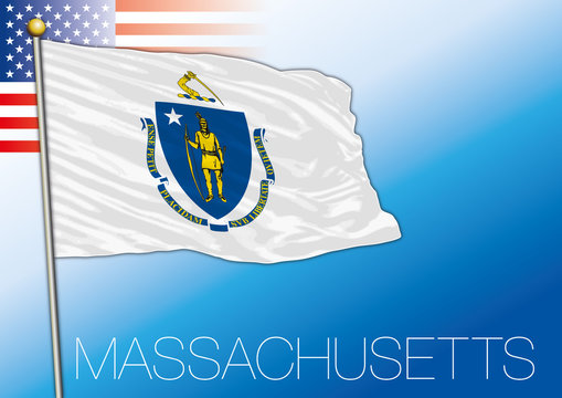Massachusetts federal state flag, United States
