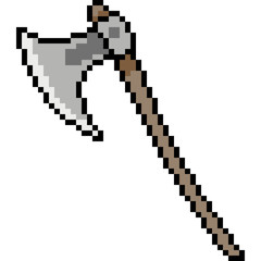 vector pixel art axe