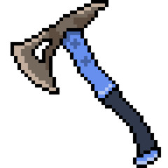 vector pixel art axe