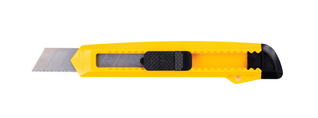 Paper cutter isolated on white background, top view