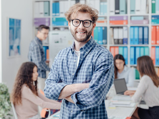 Obraz premium Startups, students and new business