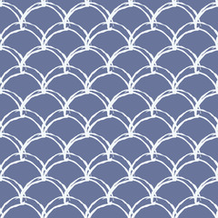 Fish scale seamless pattern. Reptile, dragon skin texture. Tillable background for your fabric, textile design, wrapping paper, swimwear or wallpaper. Blue mermaid tail with fish scale underwater.