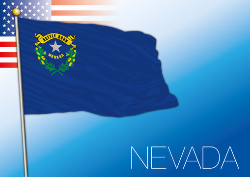 Nevada federal state flag, United States
