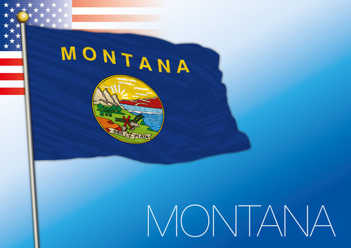 Montana federal state flag, United States