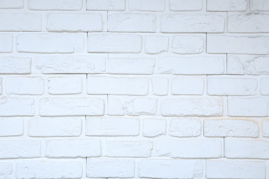 Fragment ściany z białej cegieły, tekstura, tło
