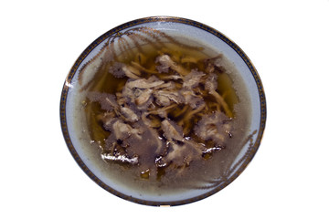 lunch dish isolated on white background