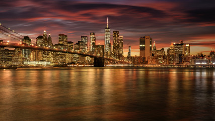 Fototapeta na wymiar new york sunset